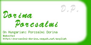 dorina porcsalmi business card